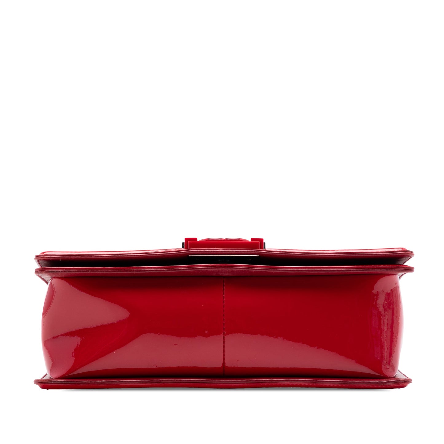 Chanel Old Medium Quilted Patent Acrylic Boy Flap