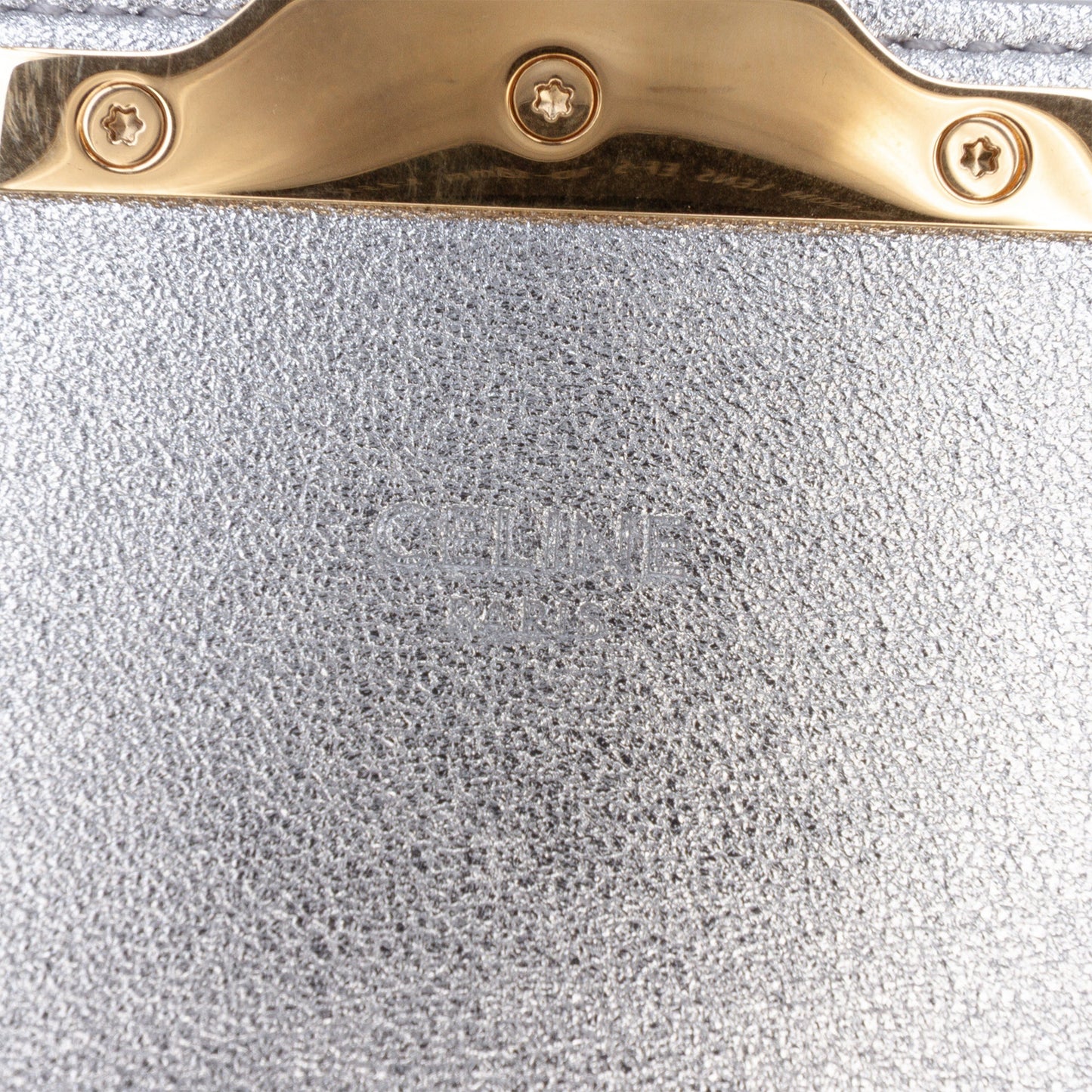 Celine Triomphe All Over Laminated Calfskin Claude Shoulder Bag
