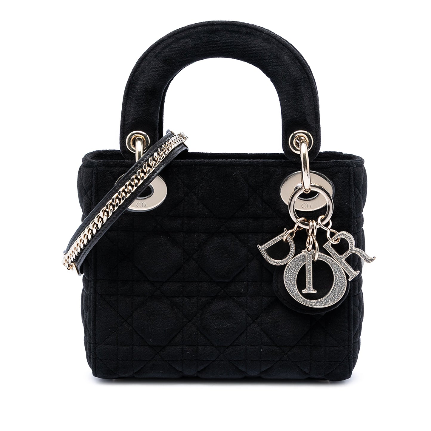 Dior Mini Velvet Cannage Lady Dior