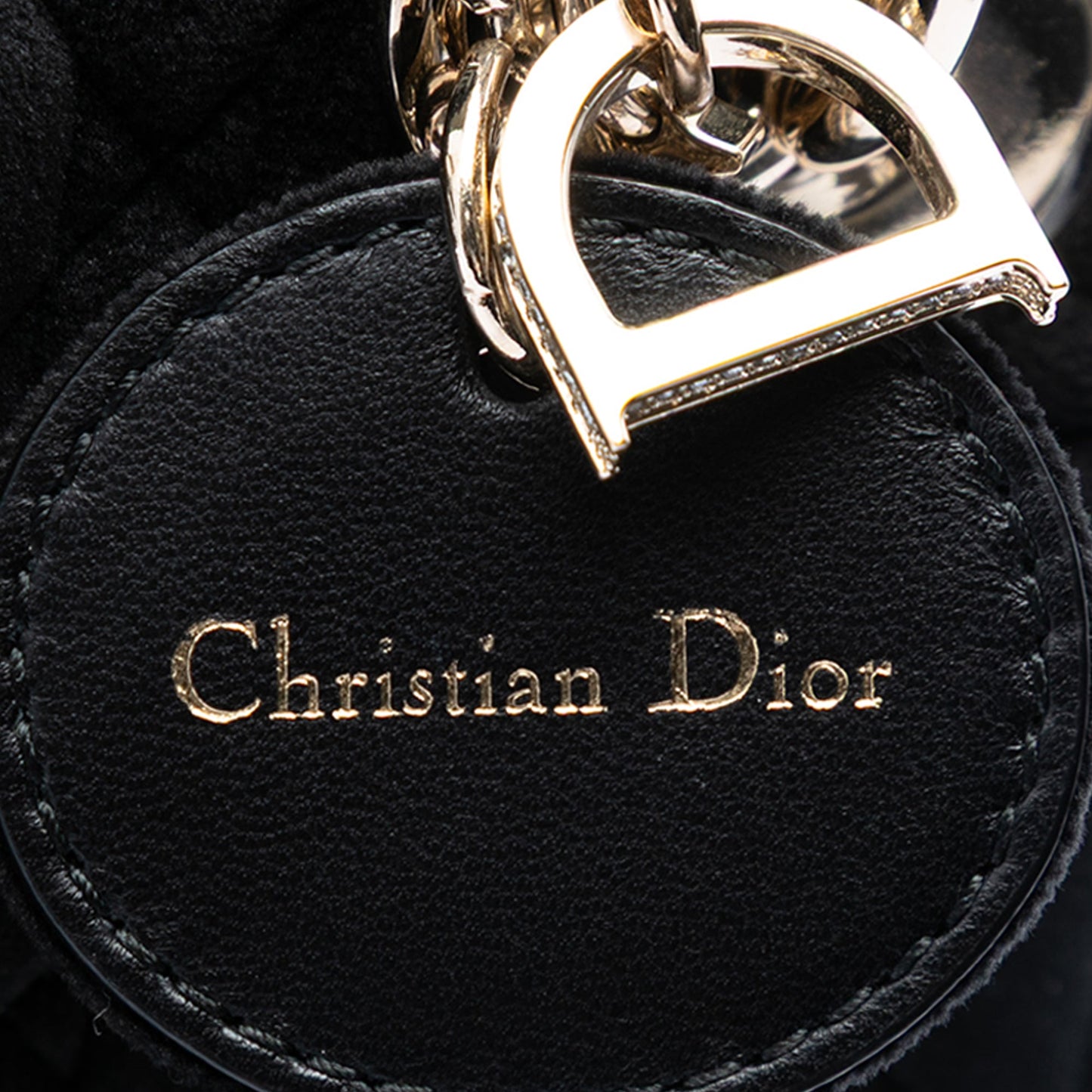 Dior Mini Velvet Cannage Lady Dior