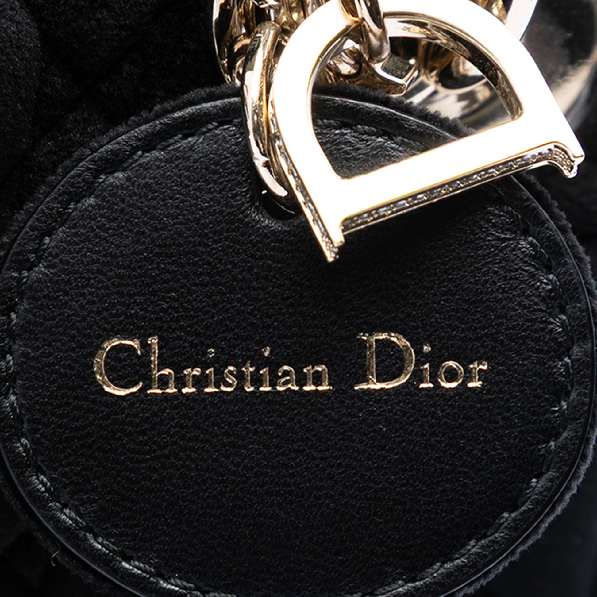Dior Mini Velvet Cannage Lady Dior