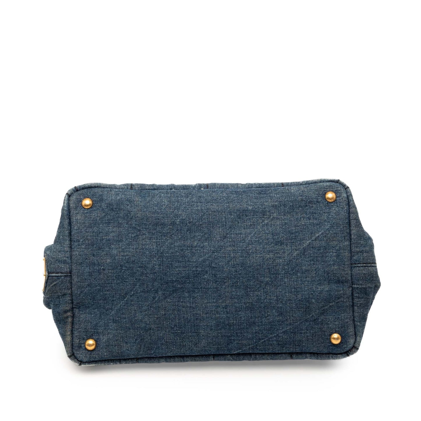 Prada Denim Canapa Logo Satchel