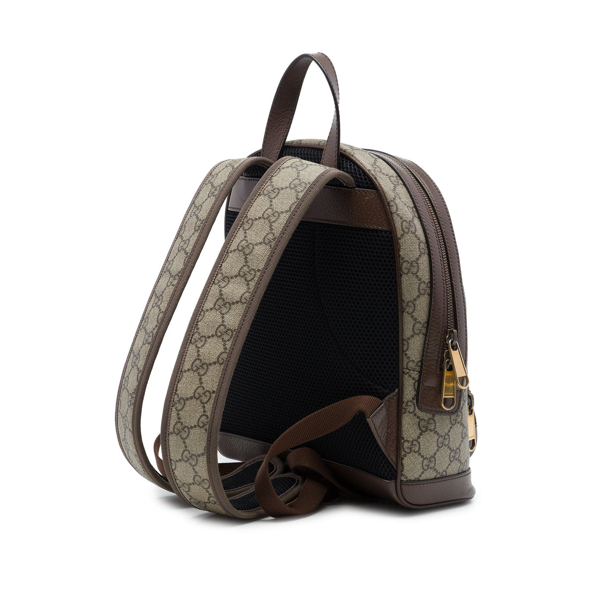 Gucci Small GG Supreme Web Ophidia Backpack — Beige