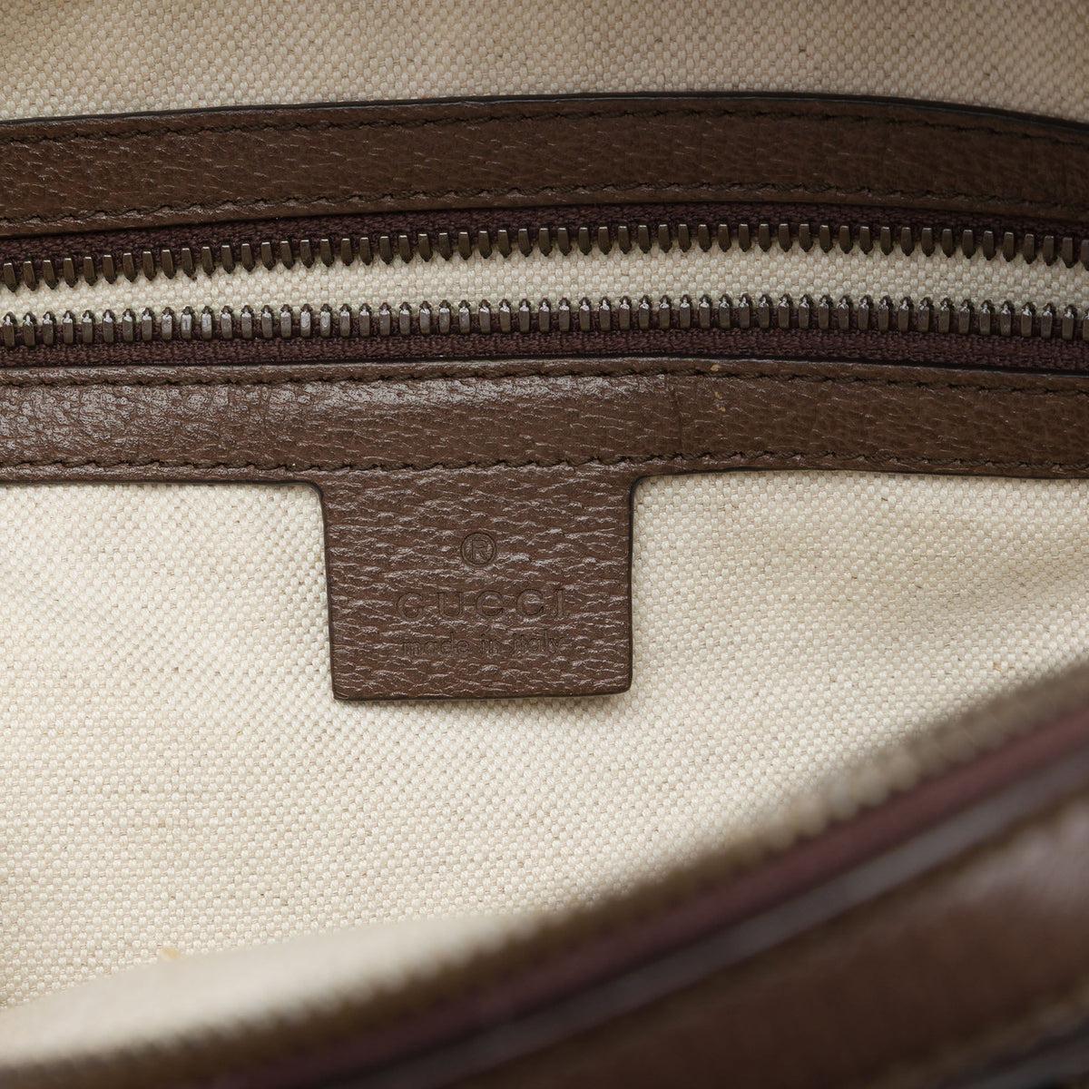 Gucci Small GG Supreme Web Ophidia Backpack — Beige