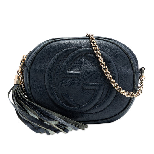 Gucci Mini Pebbled Calfskin Soho Chain Crossbody