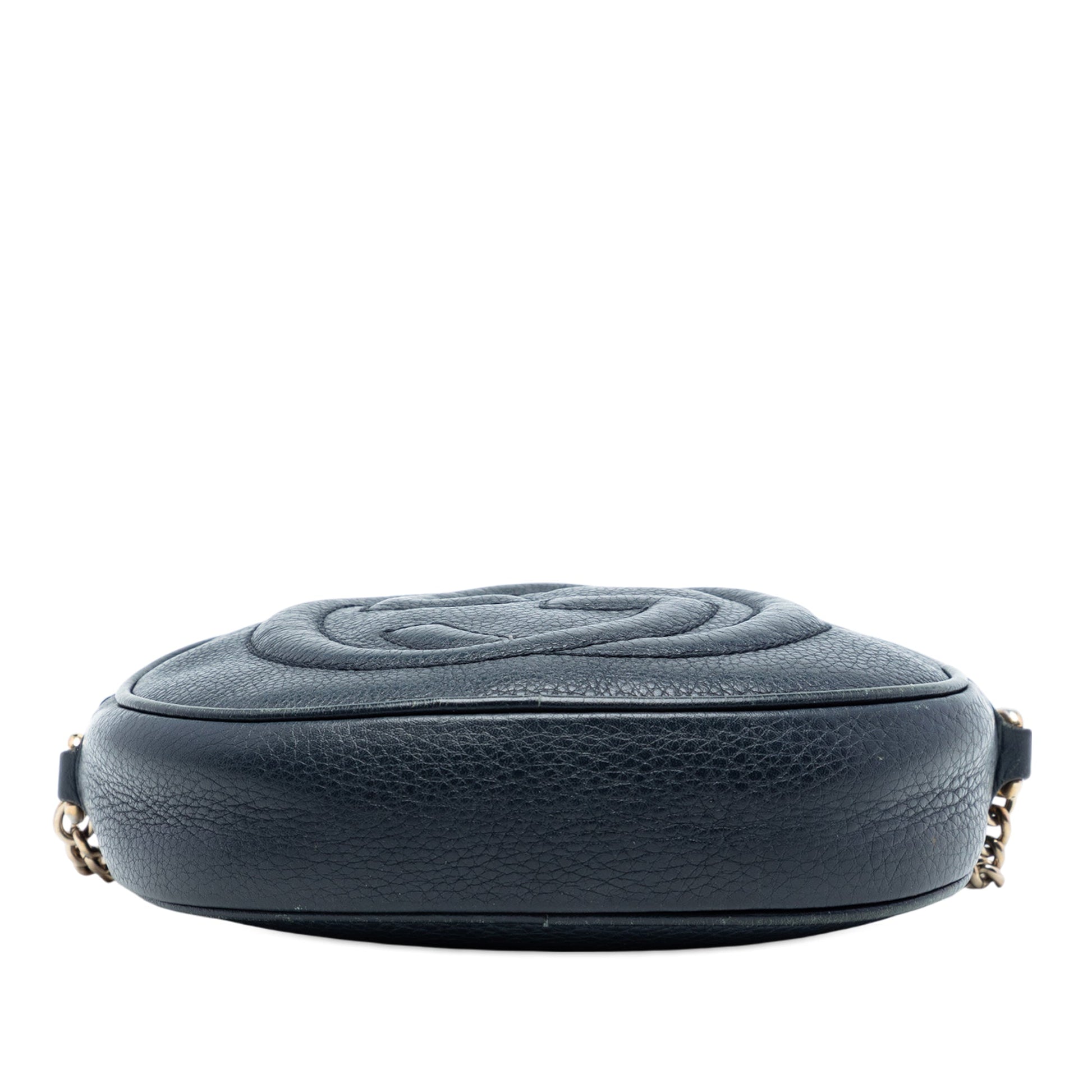 Gucci Mini Pebbled Calfskin Soho Chain Crossbody