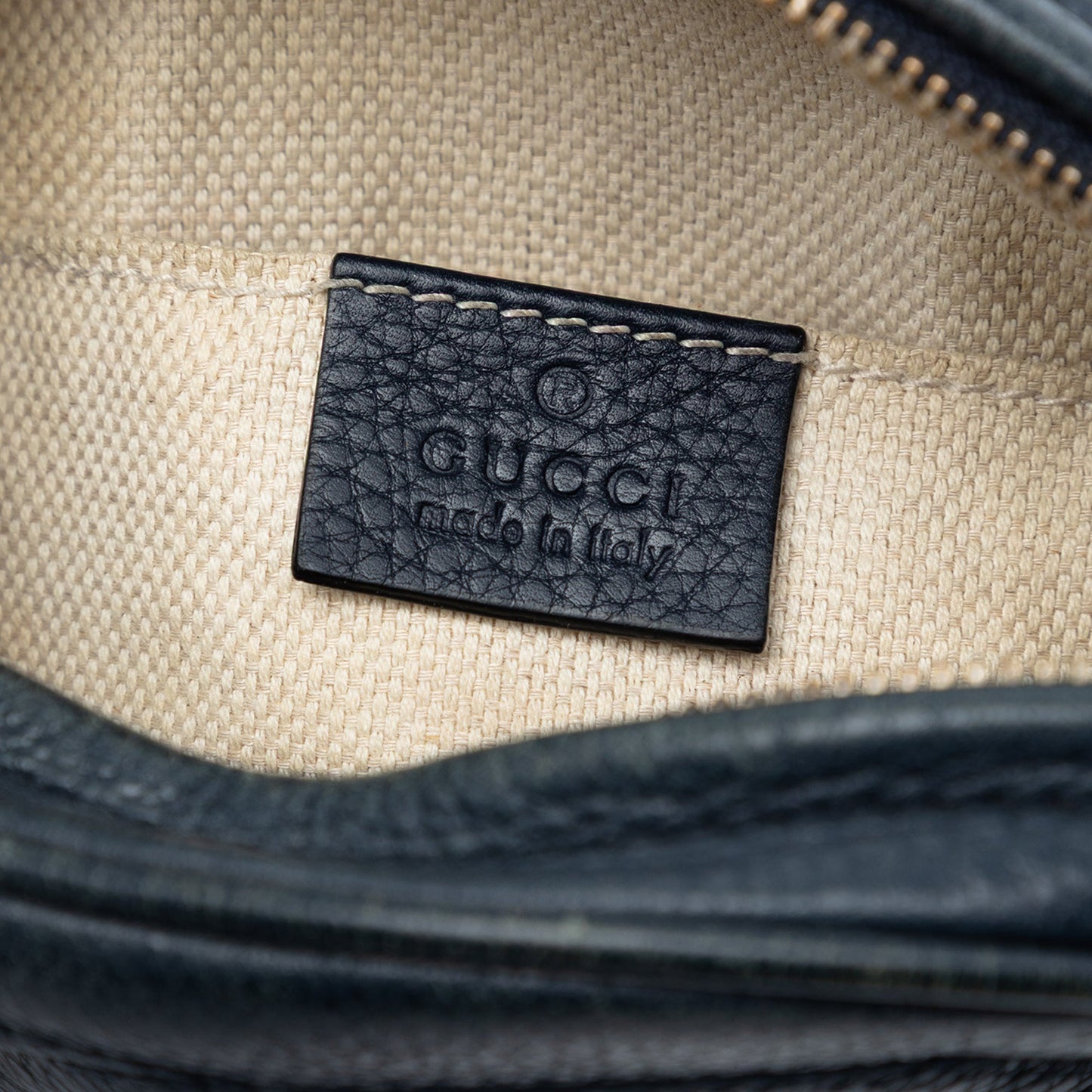 Gucci Mini Pebbled Calfskin Soho Chain Crossbody