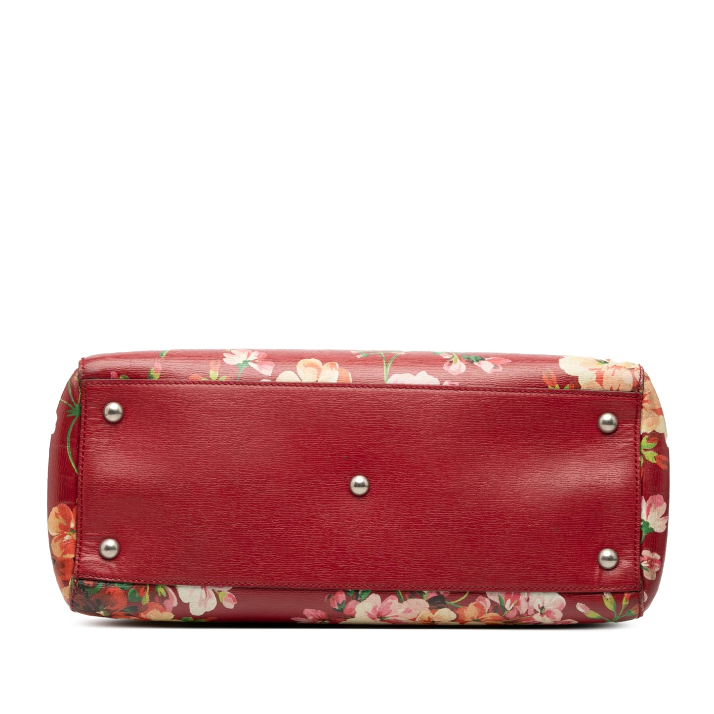Gucci Medium Calfskin Blooms Bamboo Shopper Satchel