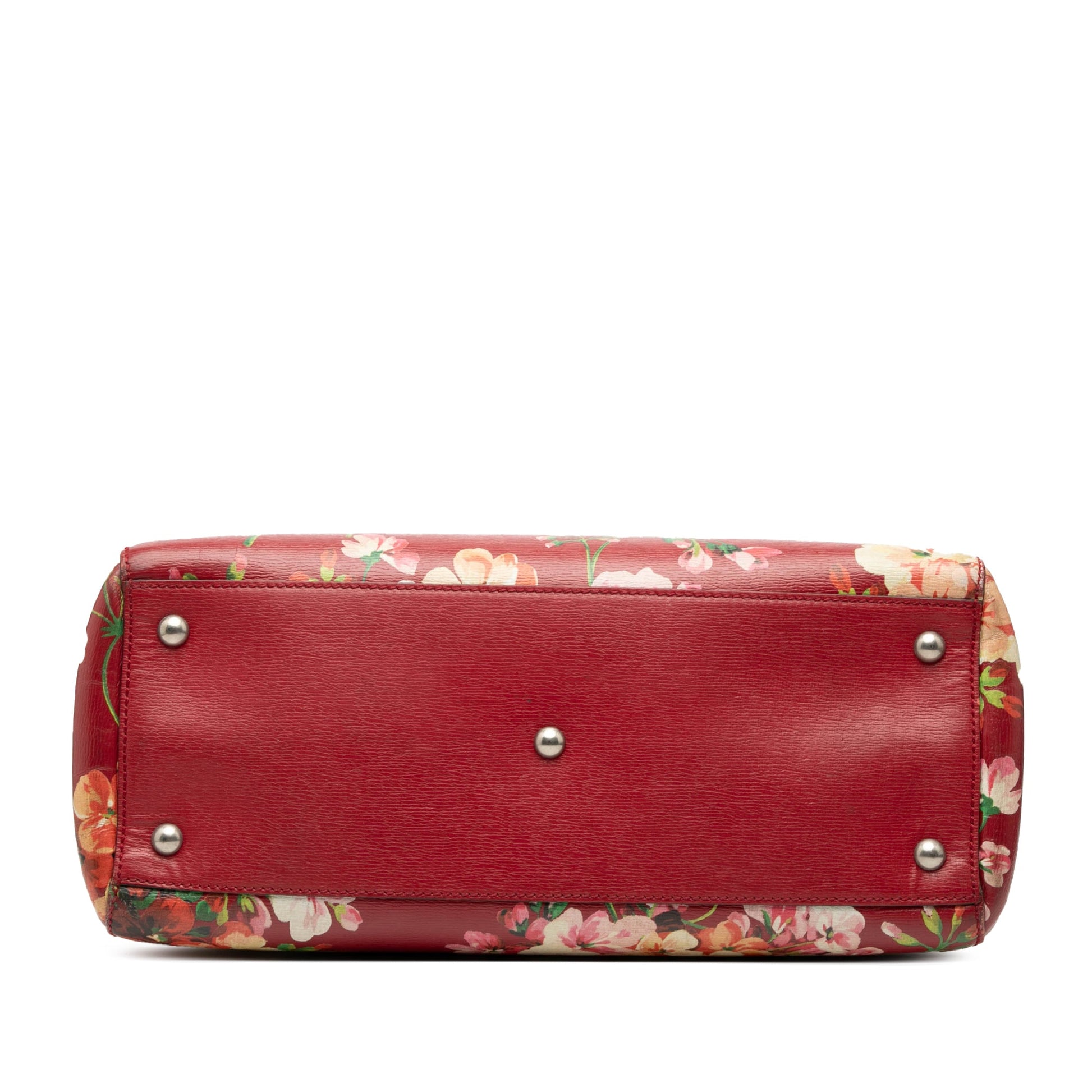 Gucci Medium Calfskin Blooms Bamboo Shopper Satchel