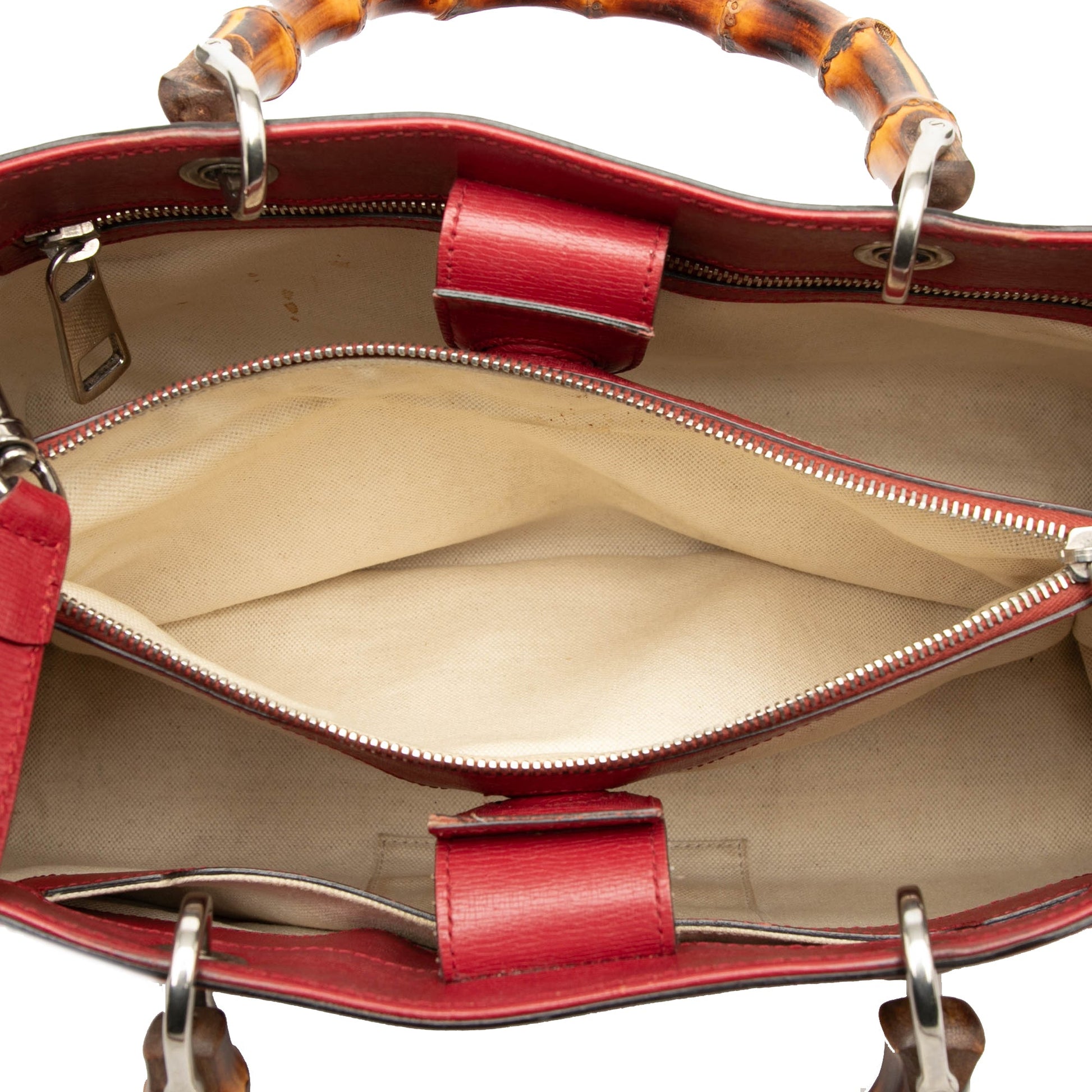 Gucci Medium Calfskin Blooms Bamboo Shopper Satchel