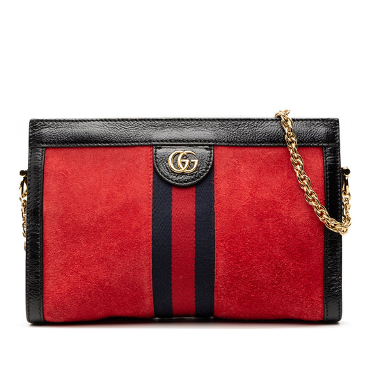 Small Suede Web Ophidia Chain Crossbody
