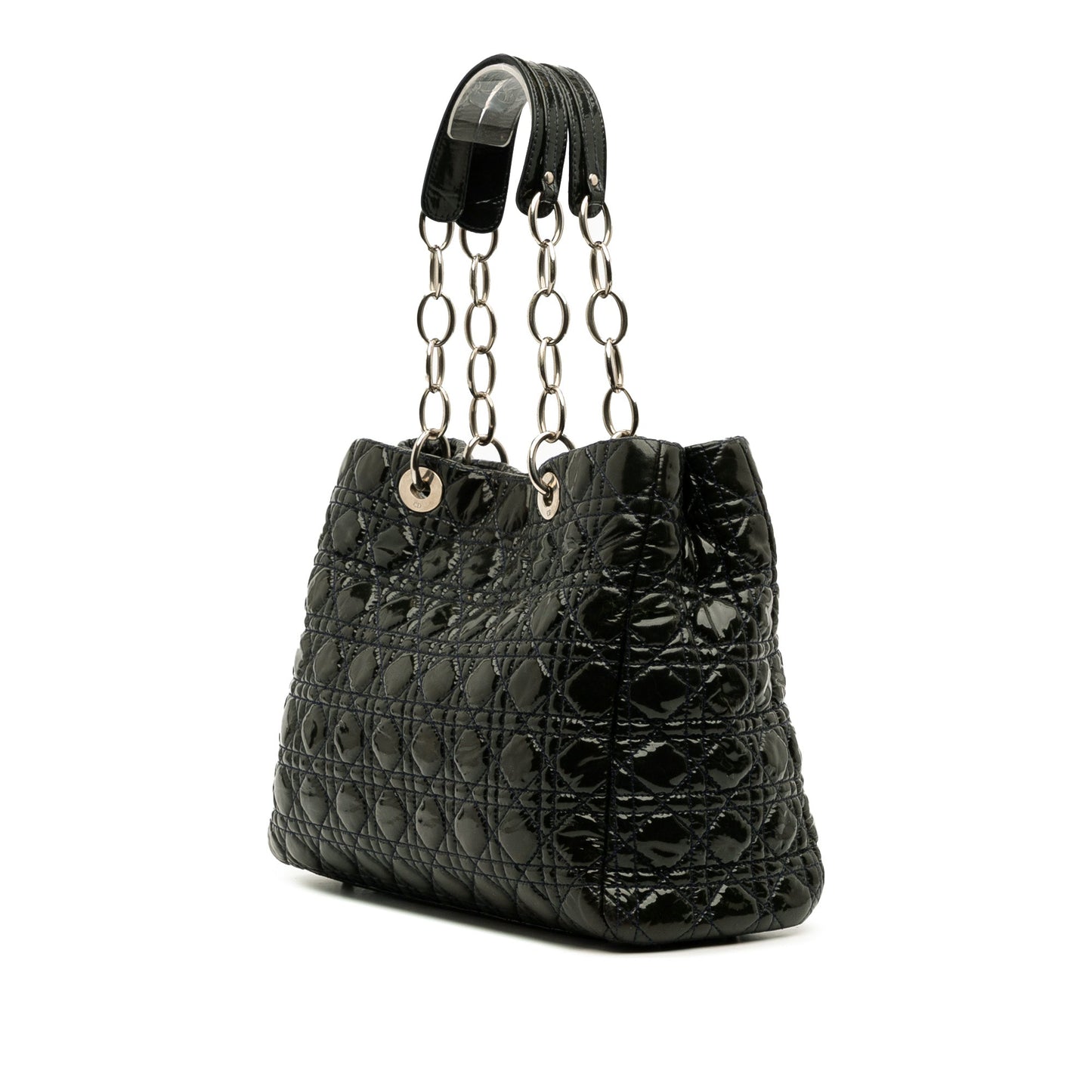 Dior Large Patent Cannage Lady Dior Soft Shopping Tote