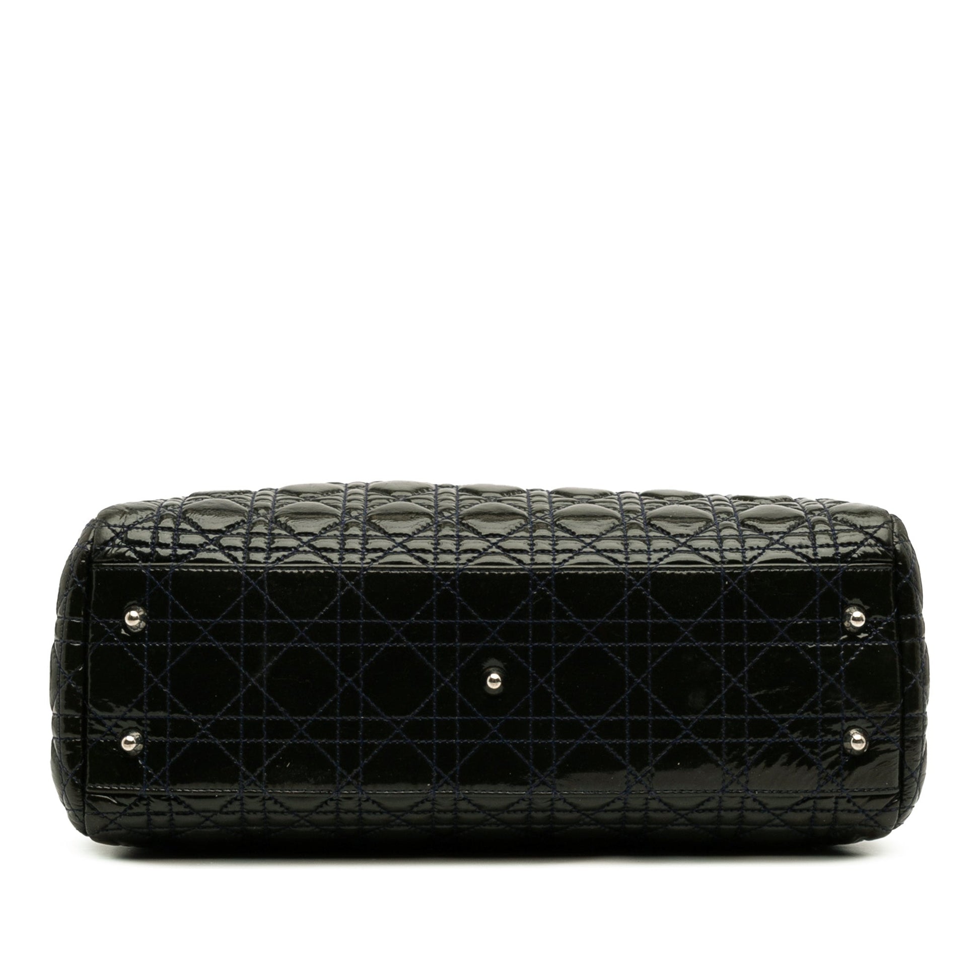 Dior Large Patent Cannage Lady Dior Soft Shopping Tote