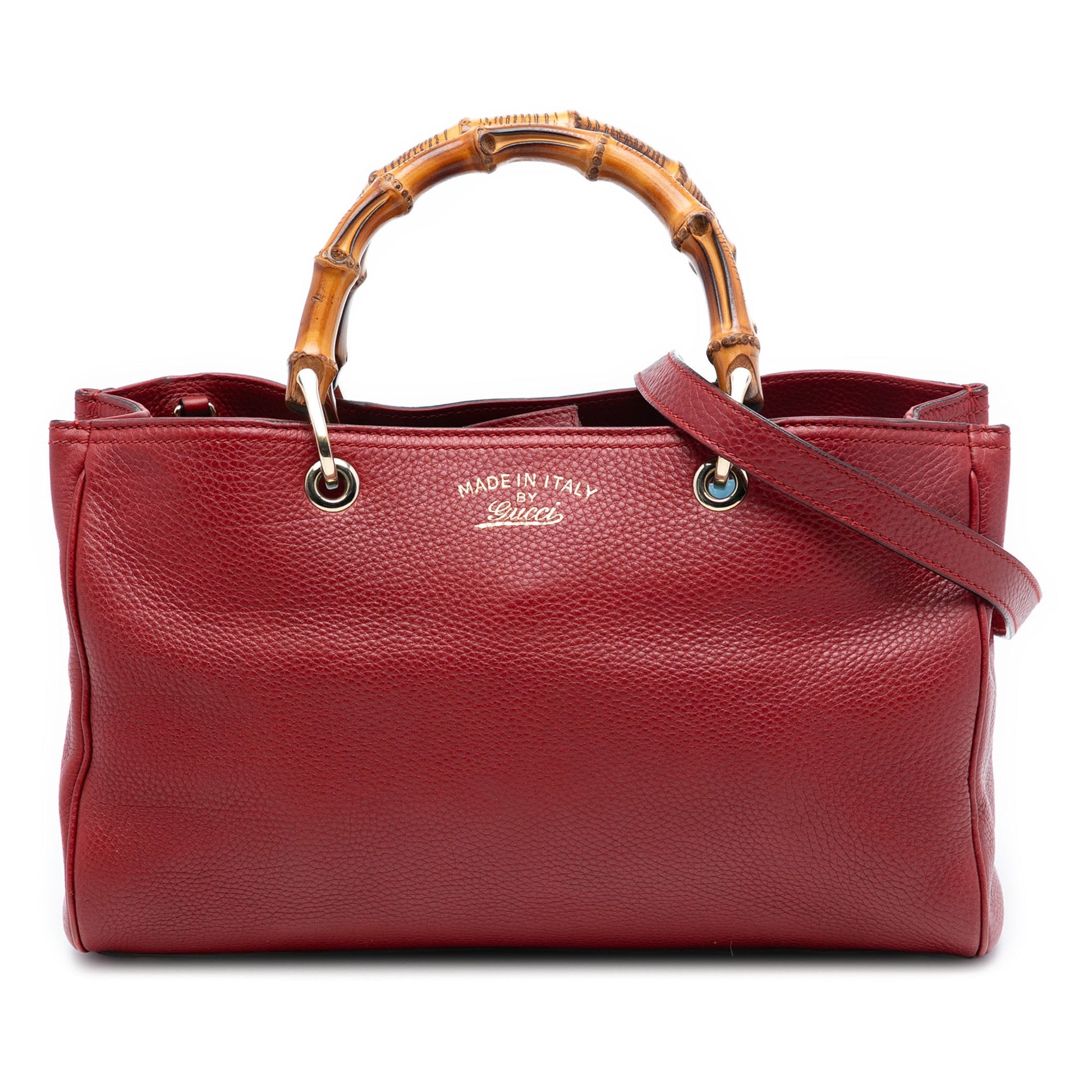 Gucci Medium Calfskin Bamboo Shopper Satchel