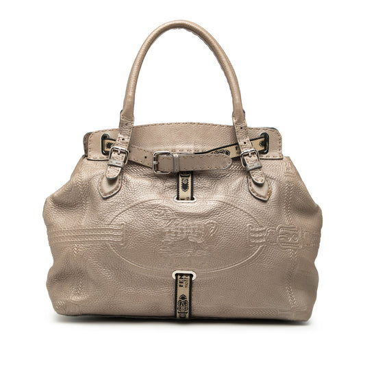 Large Leather Selleria Villa Borghese Tote