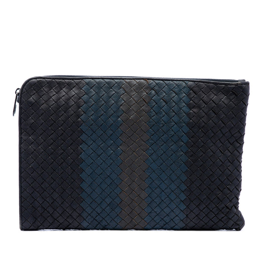 Bottega Veneta Tricolor Nappa Intrecciato Clutch