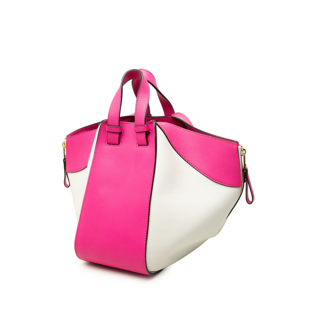 LOEWE Medium Bicolor Leather Hammock Satchel — Pink