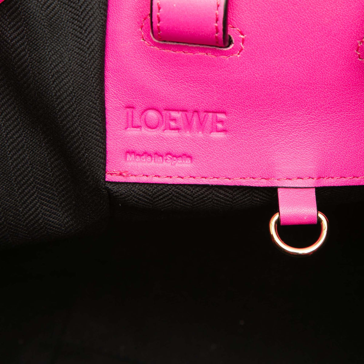LOEWE Medium Bicolor Leather Hammock Satchel — Pink