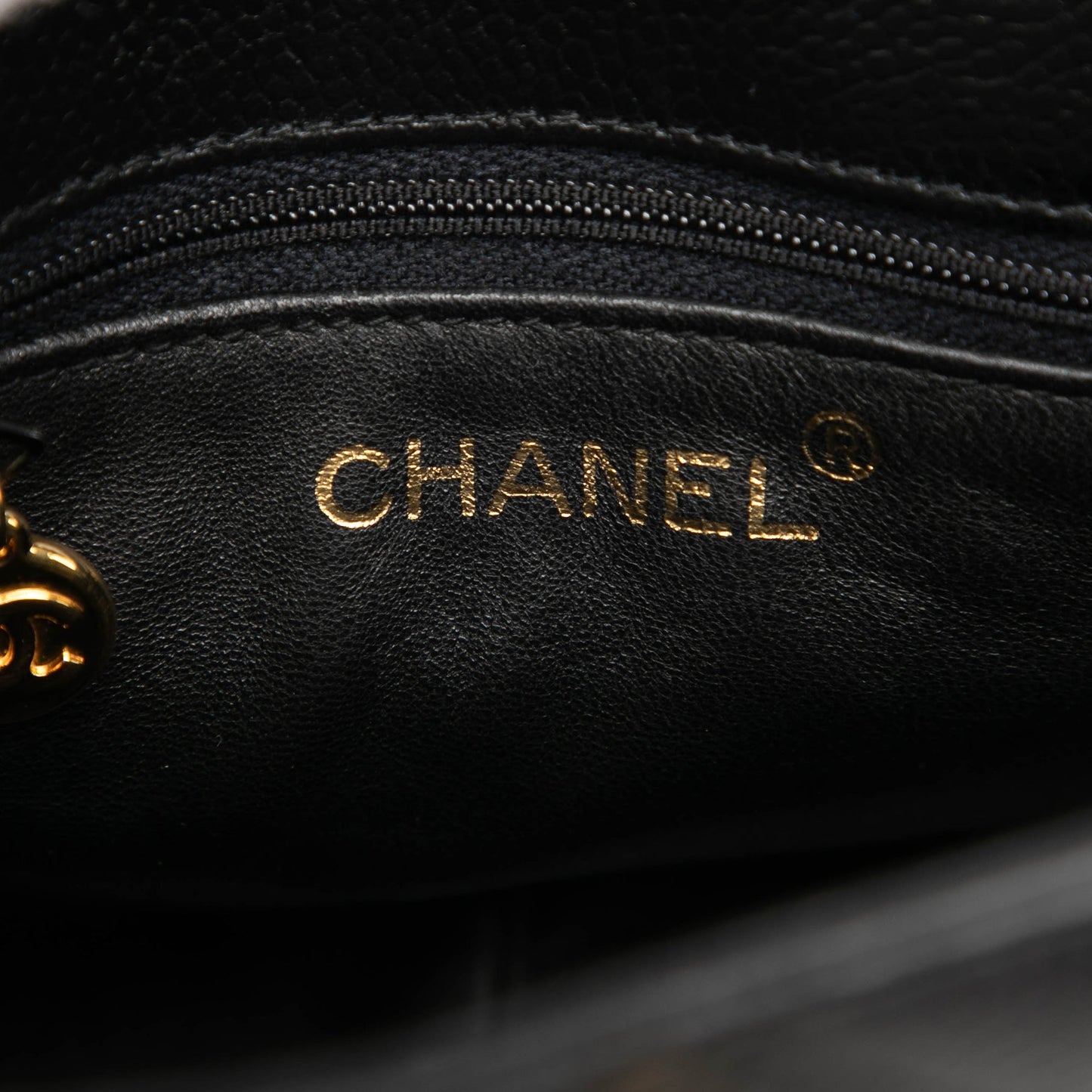 Chanel CC Quilted Caviar Carved Buckle Box Bag