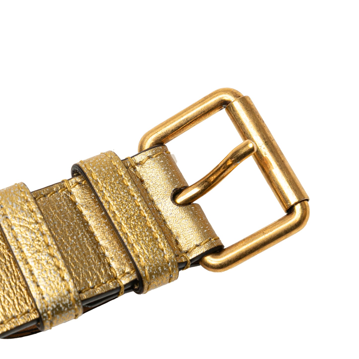 Gucci GG Marmont Matelasse Metallic Bicolor Leather Belt Bag