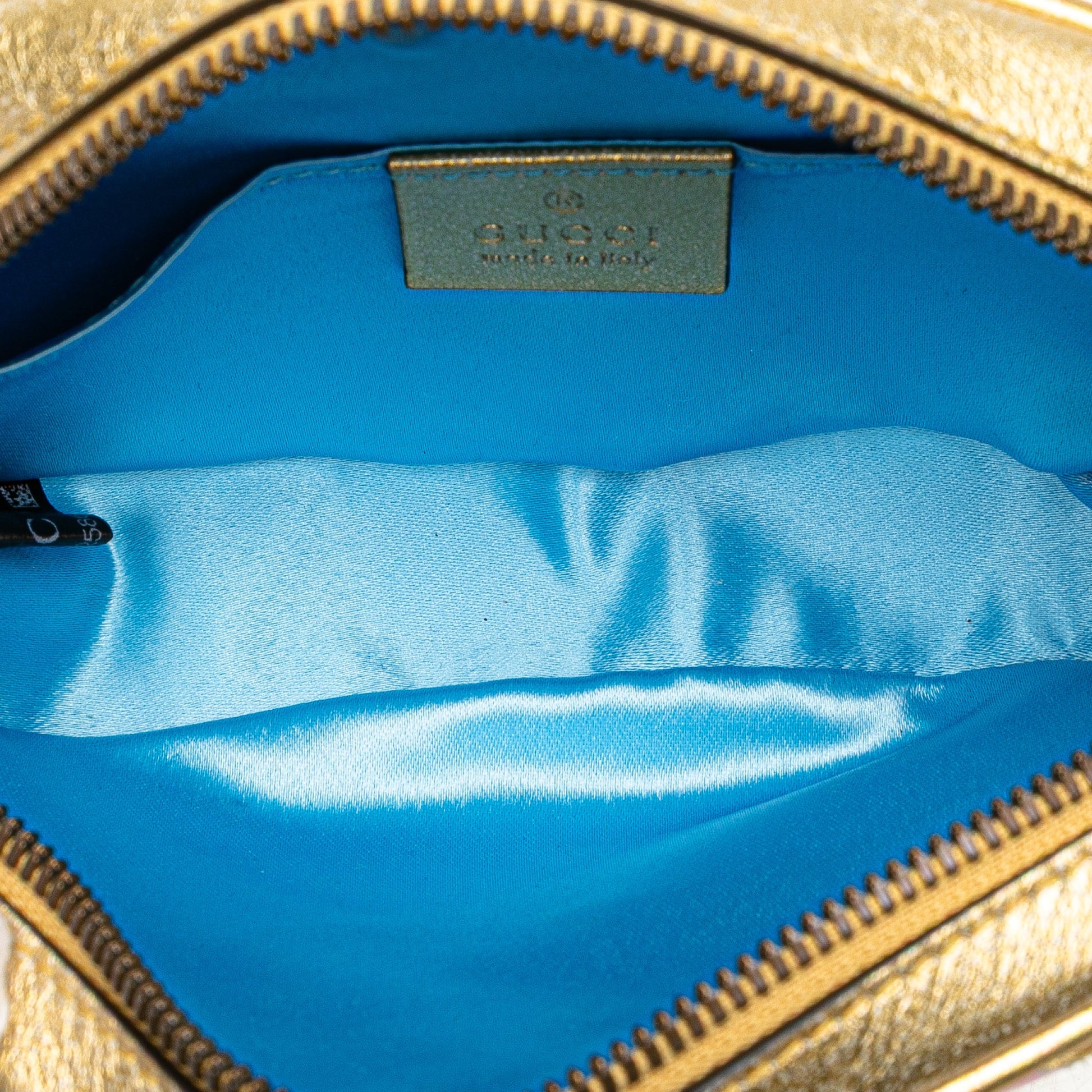 Gucci GG Marmont Matelasse Metallic Bicolor Leather Belt Bag