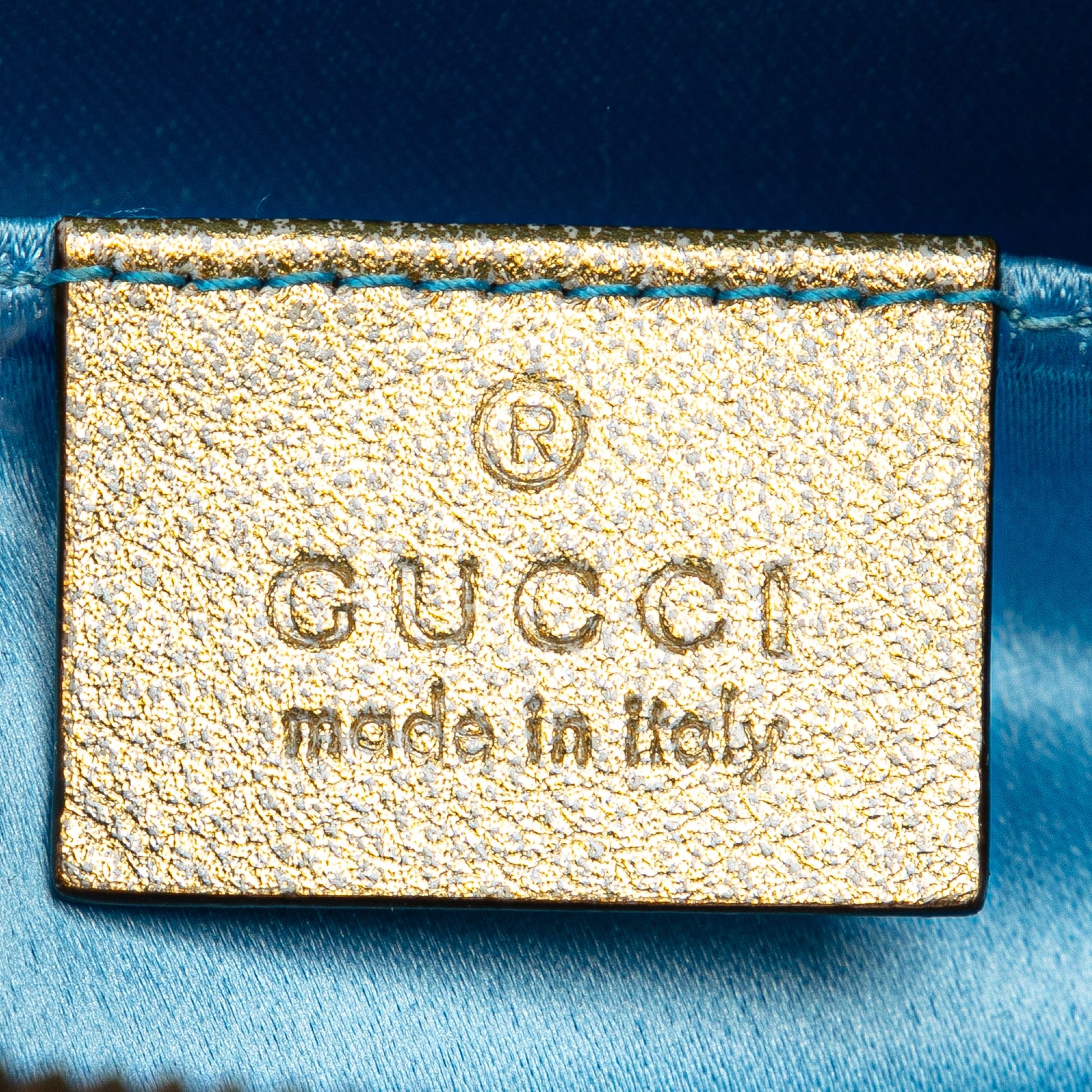 Gucci GG Marmont Matelasse Metallic Bicolor Leather Belt Bag