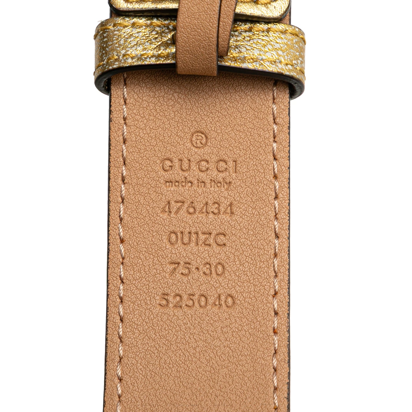 Gucci GG Marmont Matelasse Metallic Bicolor Leather Belt Bag