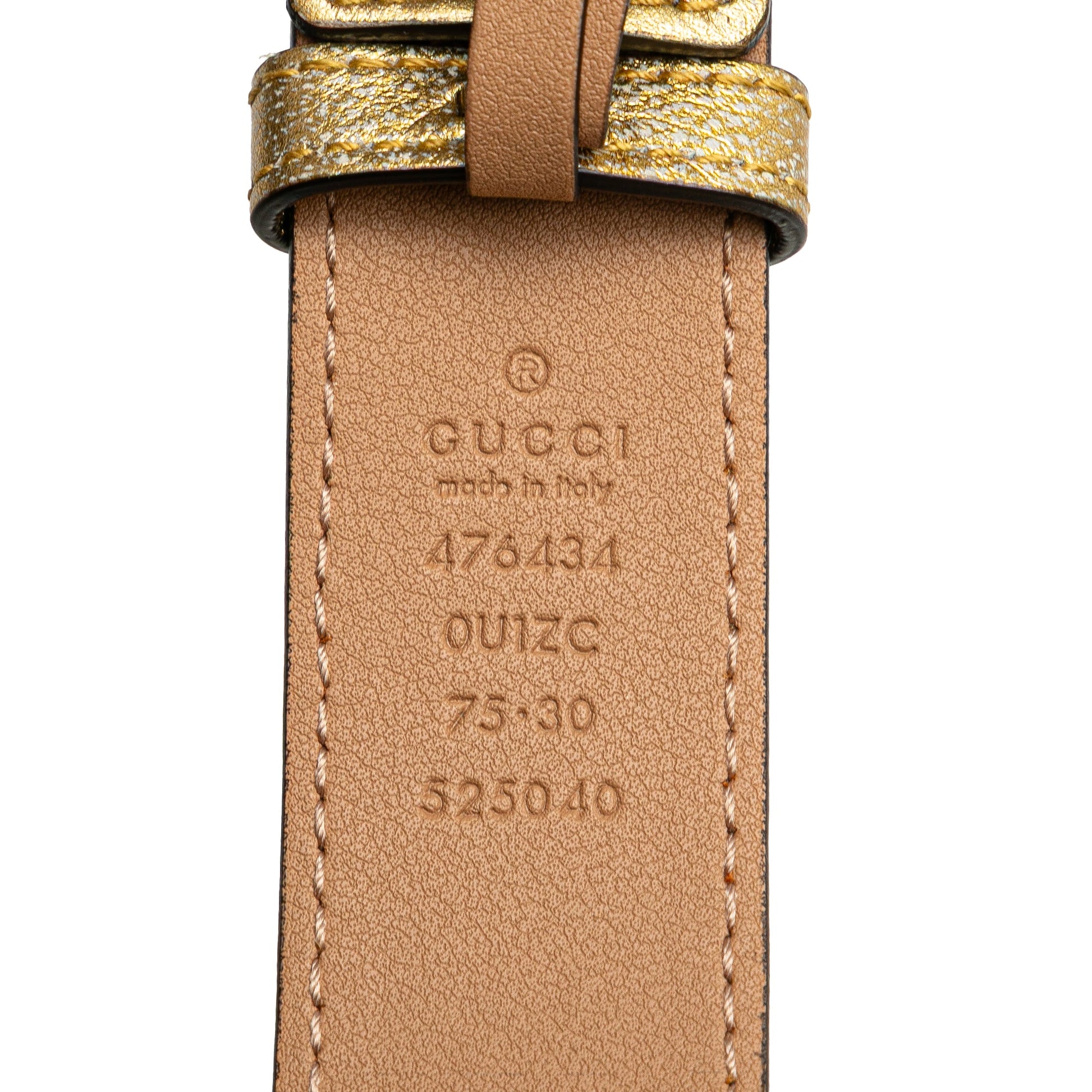 Gucci GG Marmont Matelasse Metallic Bicolor Leather Belt Bag