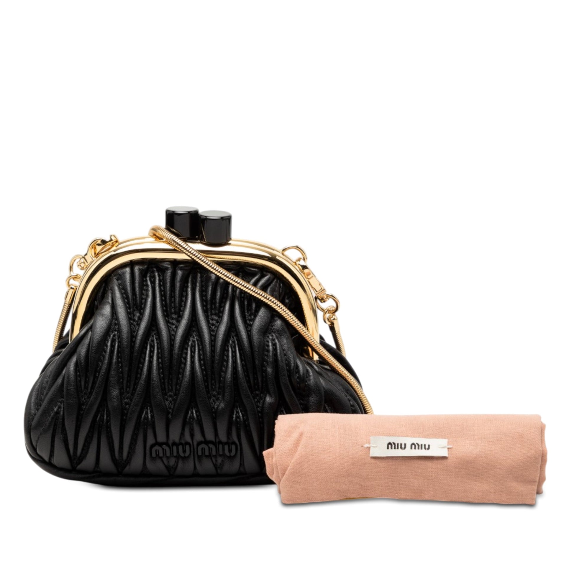 Miu Miu Mini Matelasse Nappa Belle Crossbody