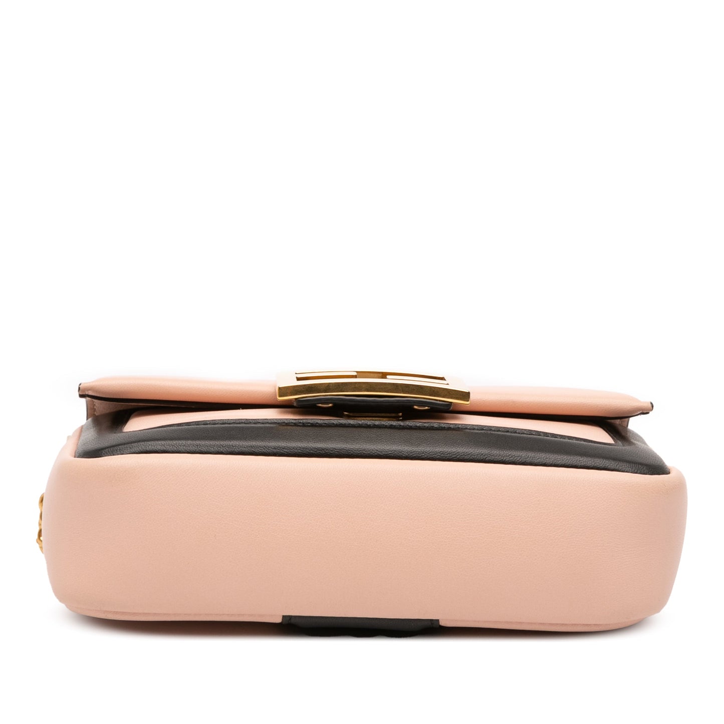 Fendi Mini Bicolor Nappa Apolo Chain Baguette Shoulder Bag
