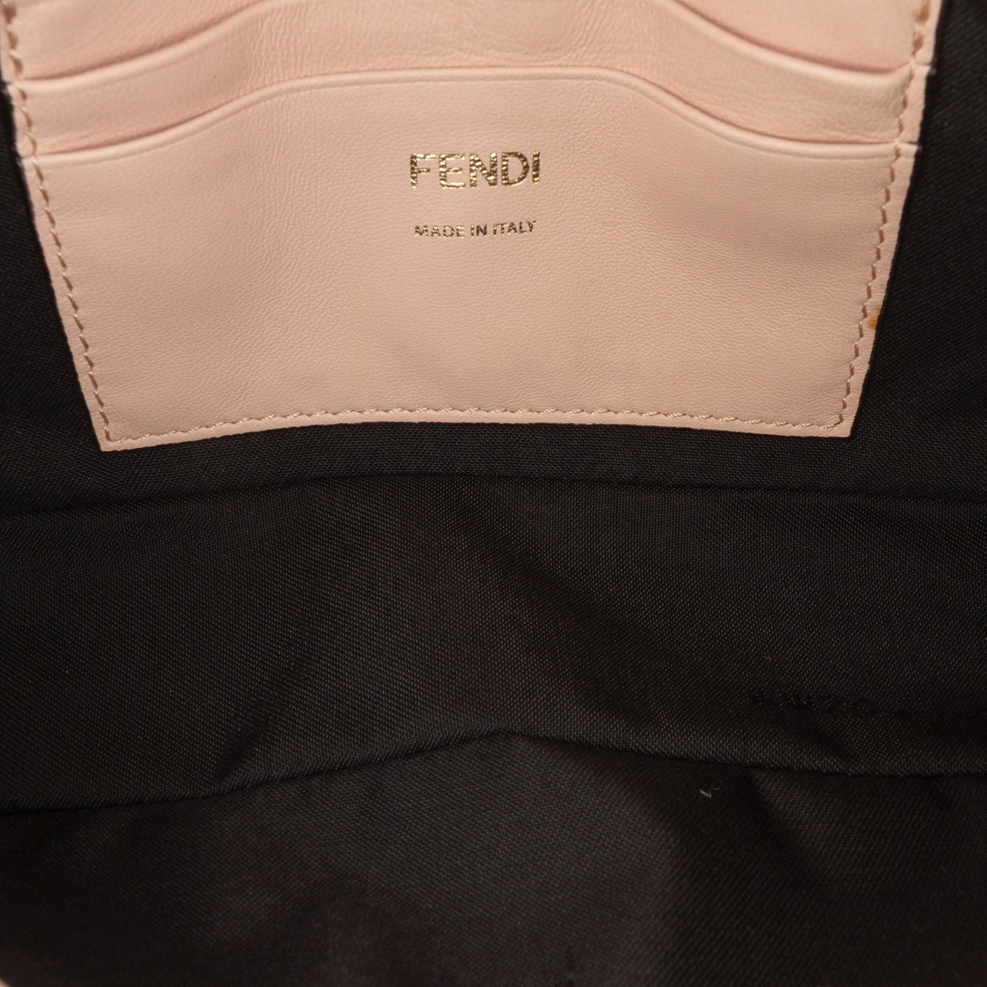 Fendi Mini Bicolor Nappa Apolo Chain Baguette Shoulder Bag