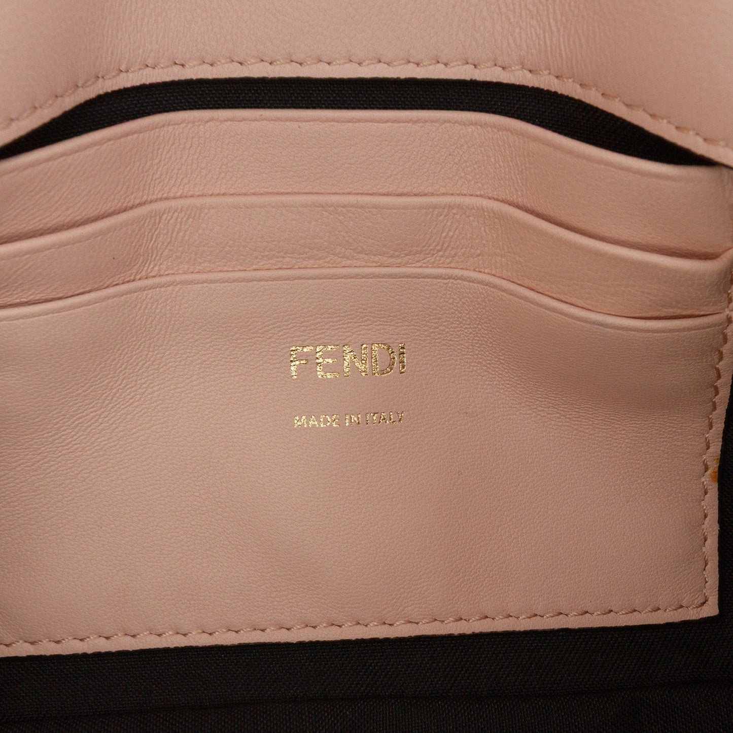 Fendi Mini Bicolor Nappa Apolo Chain Baguette Shoulder Bag
