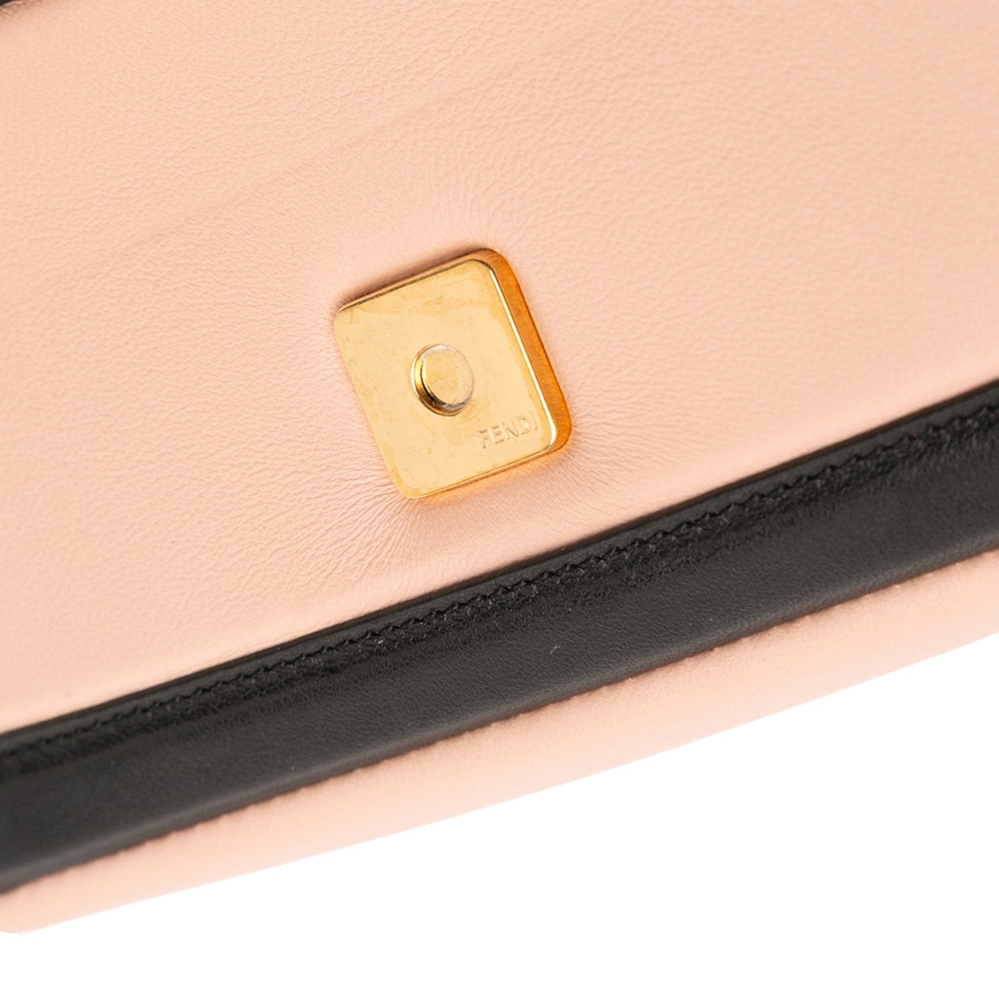 Fendi Mini Bicolor Nappa Apolo Chain Baguette Shoulder Bag