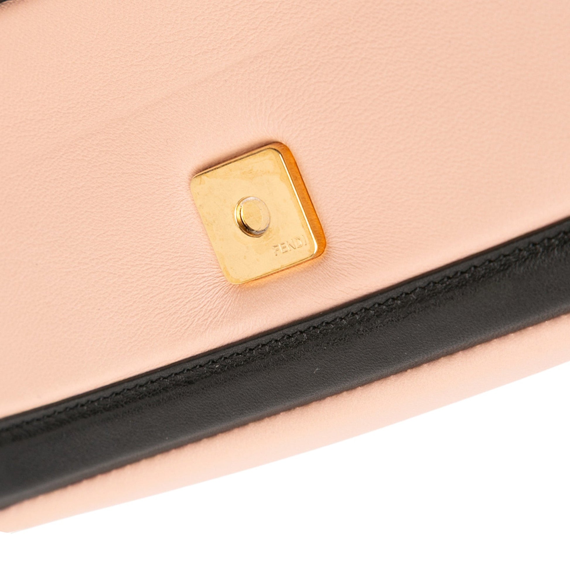 Fendi Mini Bicolor Nappa Apolo Chain Baguette Shoulder Bag