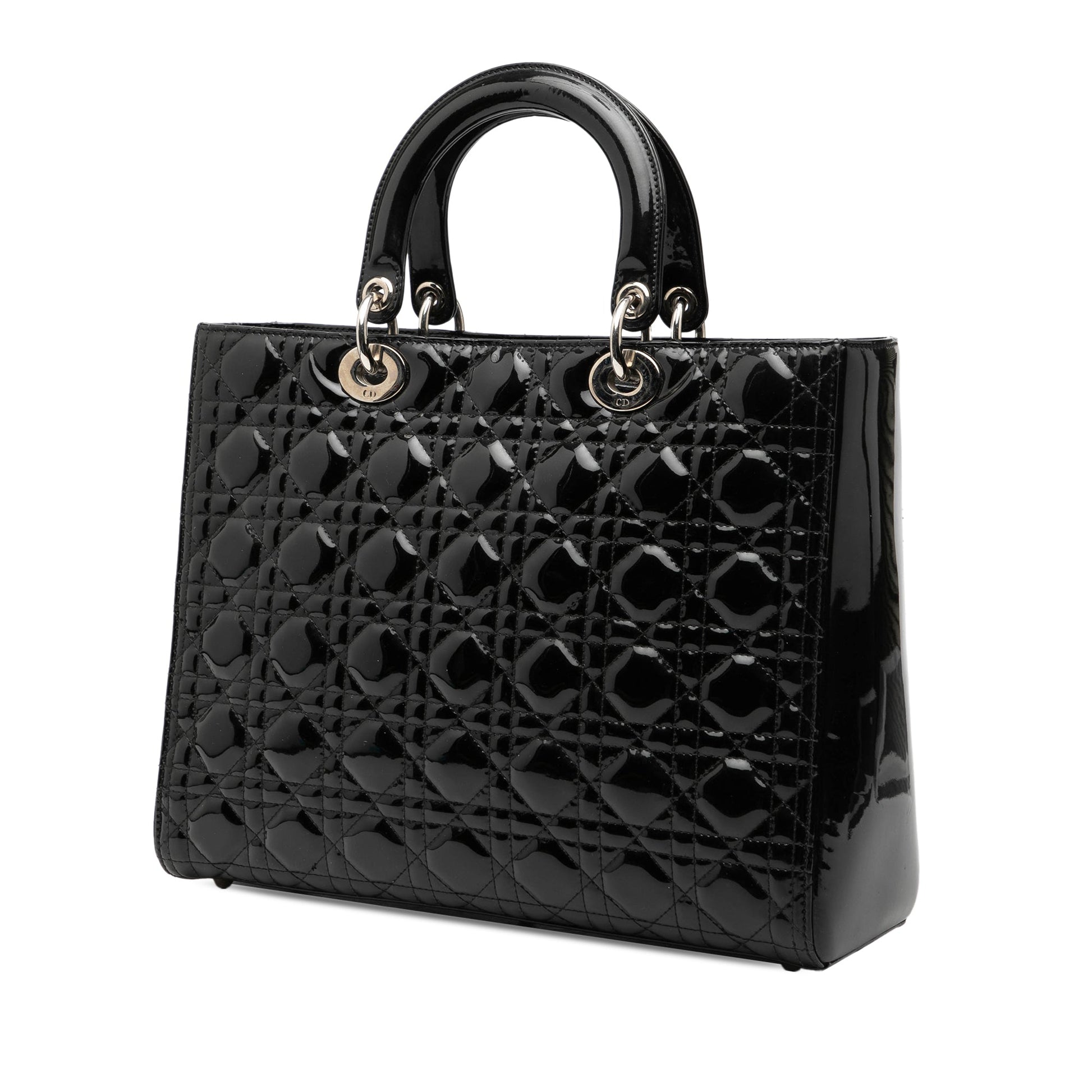 Dior Large Patent Cannage Lady Dior