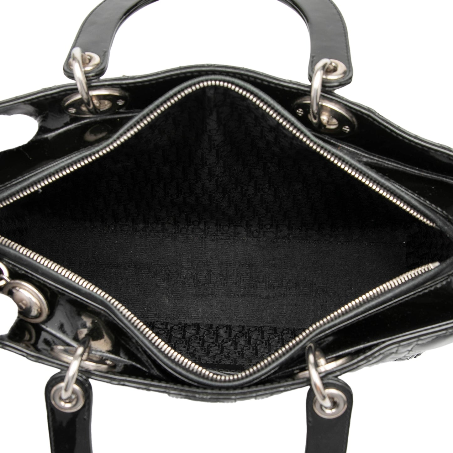 Dior Large Patent Cannage Lady Dior