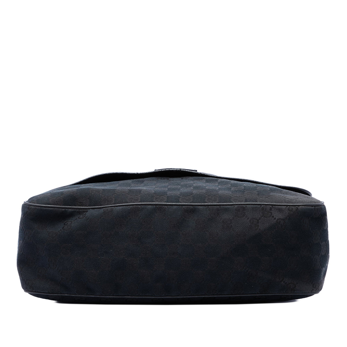 Gucci GG Canvas Flap Messenger Bag — Black
