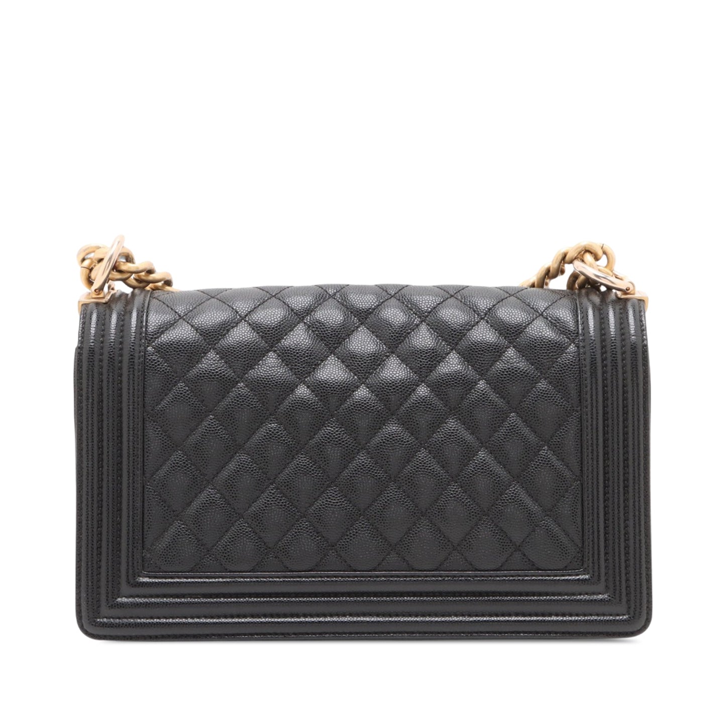 Chanel Old Medium Quilted Caviar Boy Flap