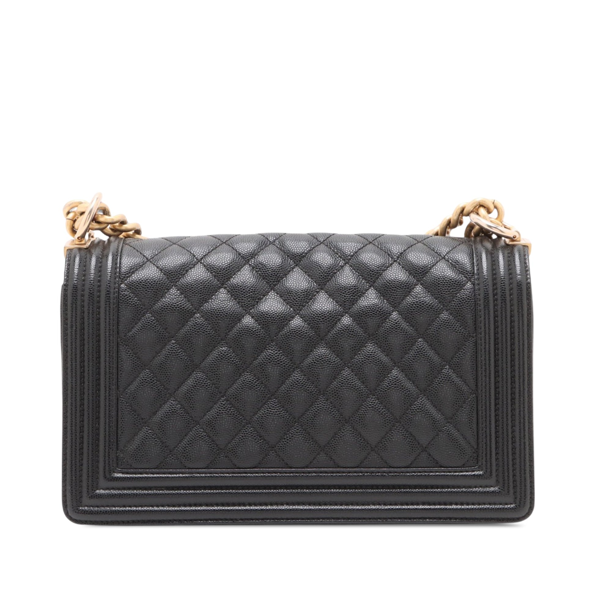 Chanel Old Medium Quilted Caviar Boy Flap