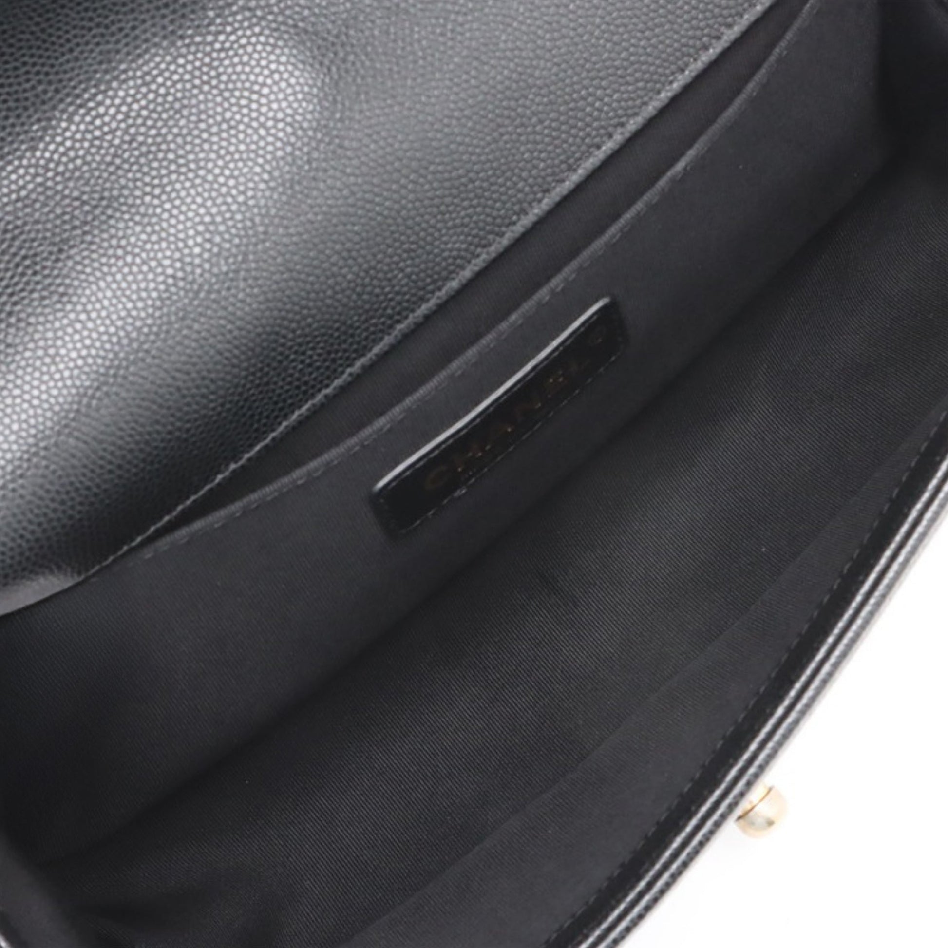Chanel Old Medium Quilted Caviar Boy Flap