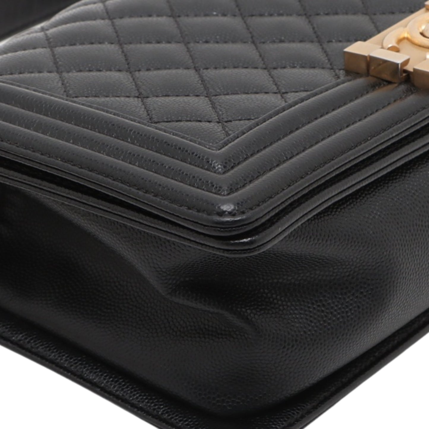 Chanel Old Medium Quilted Caviar Boy Flap