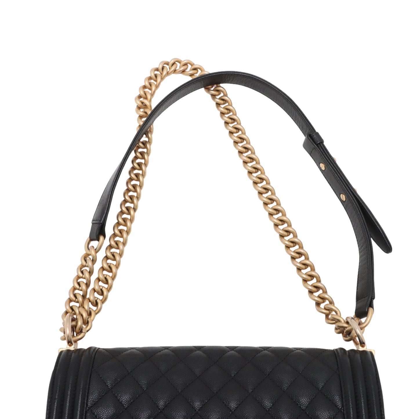 Chanel Old Medium Quilted Caviar Boy Flap