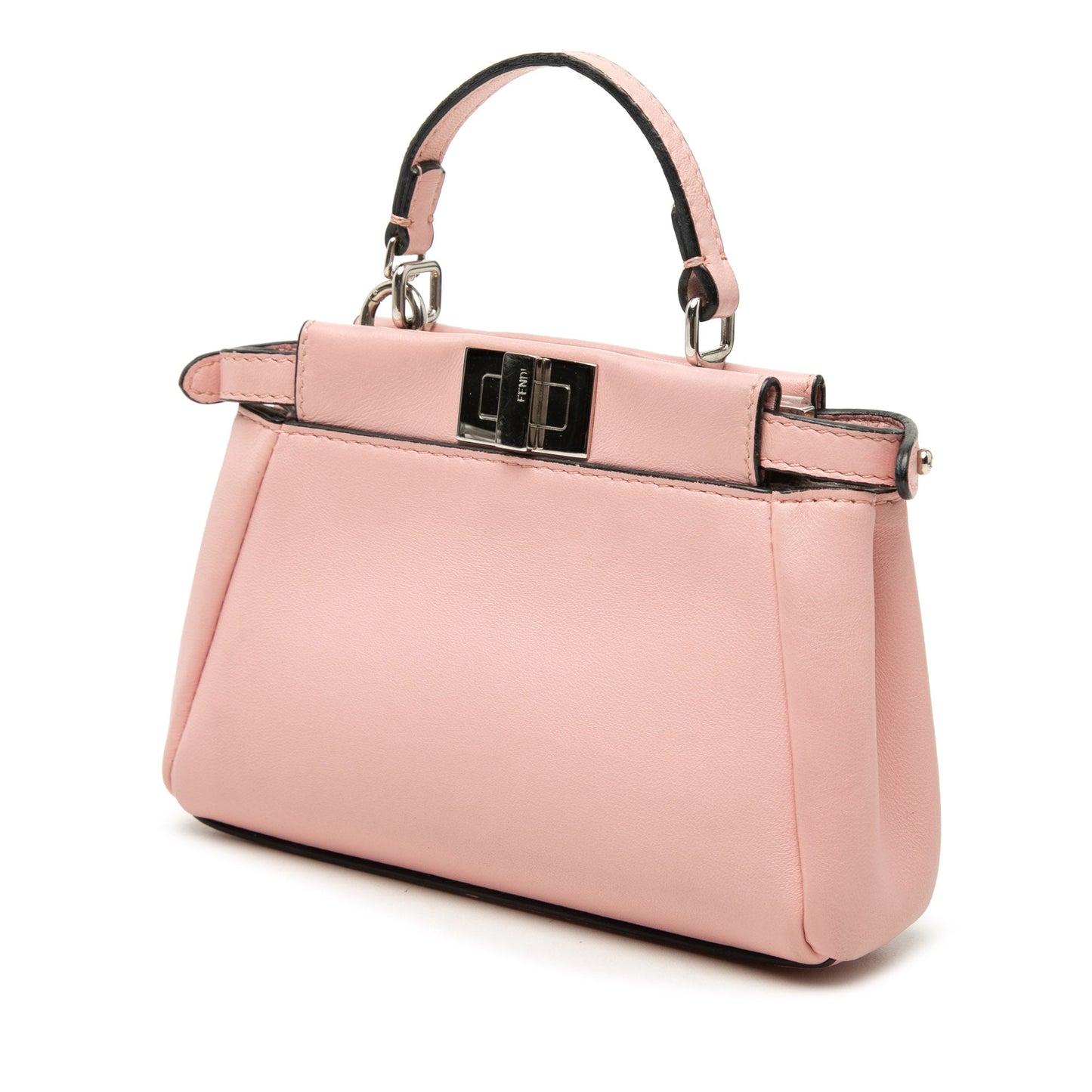 Fendi Micro Leather Flowerland Peekaboo Satchel