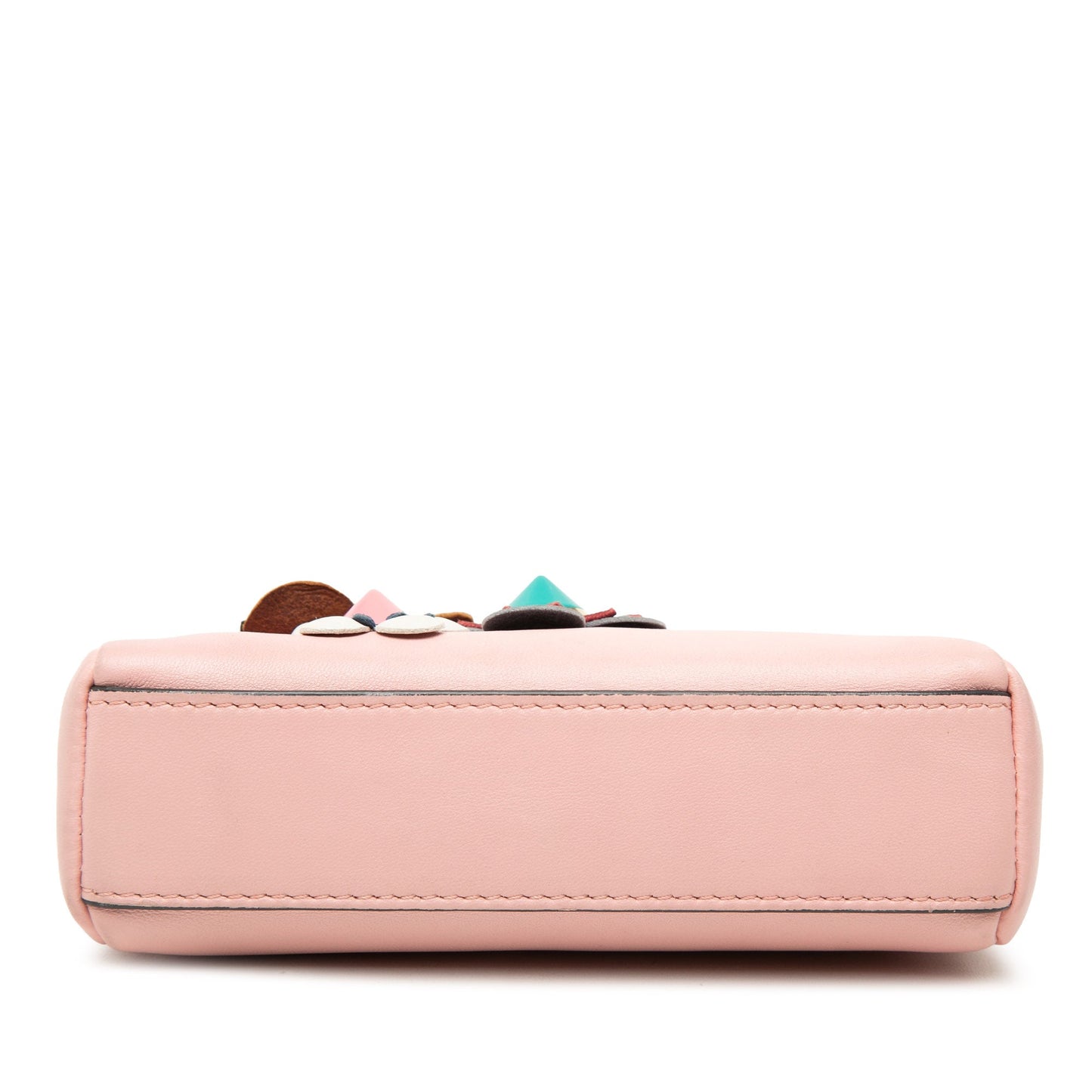 Fendi Micro Leather Flowerland Peekaboo Satchel