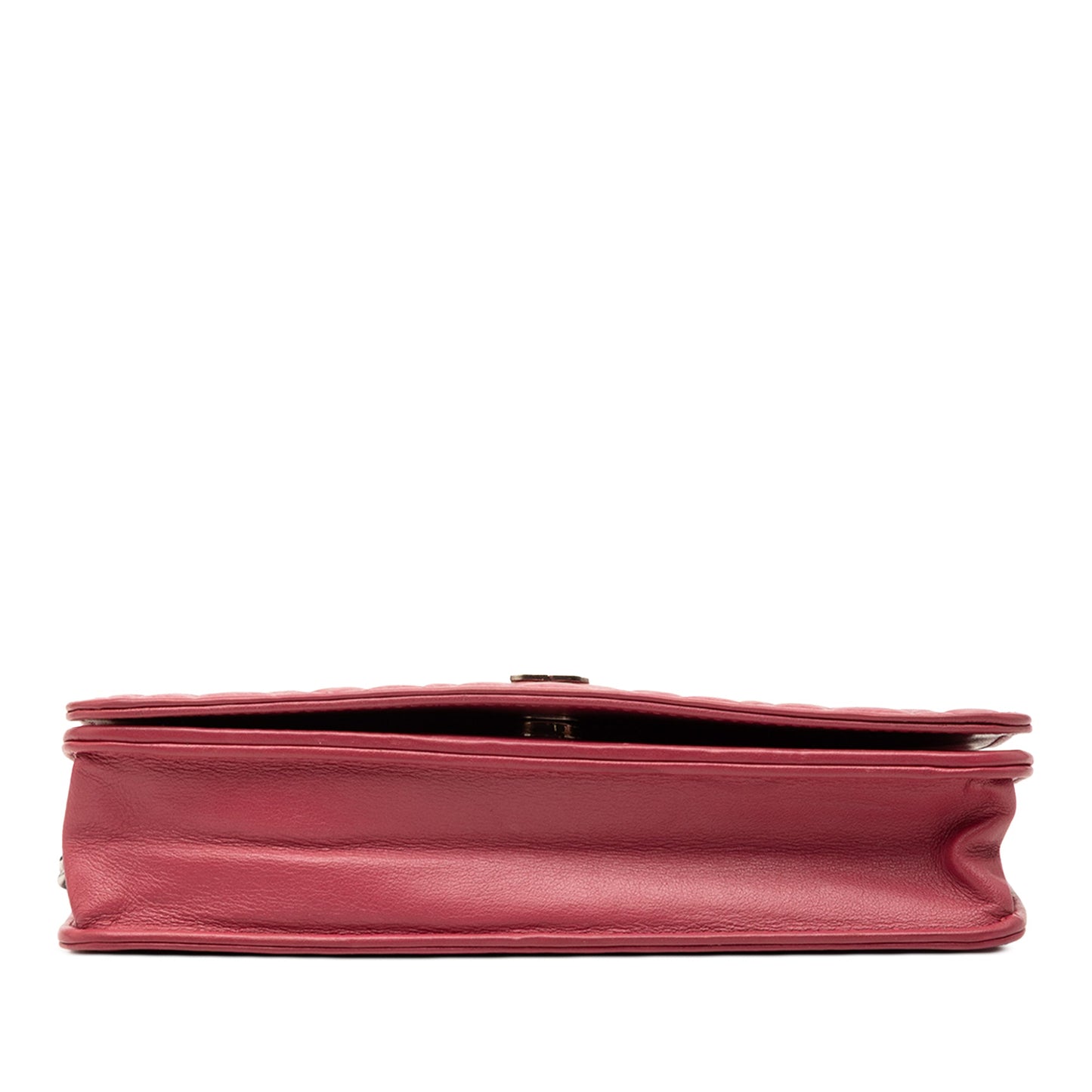 Chanel CC Embossed Lambskin Camellia Wallet On Chain