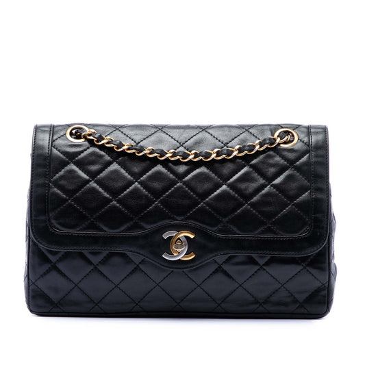 Chanel Limited Edition Paris Quilted Lambskin Double Flap