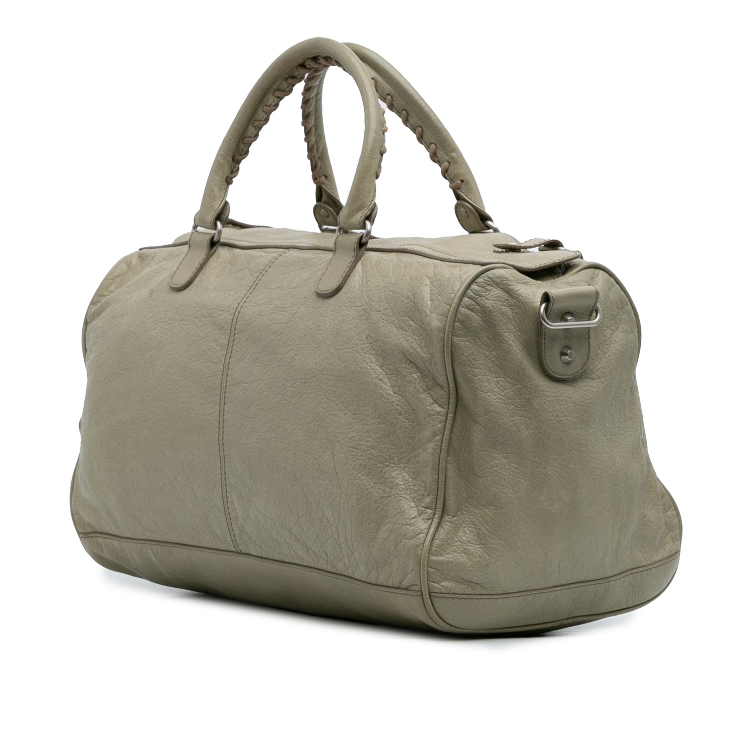 Balenciaga Small Lambskin Motocross Classic Squash Duffle Bag