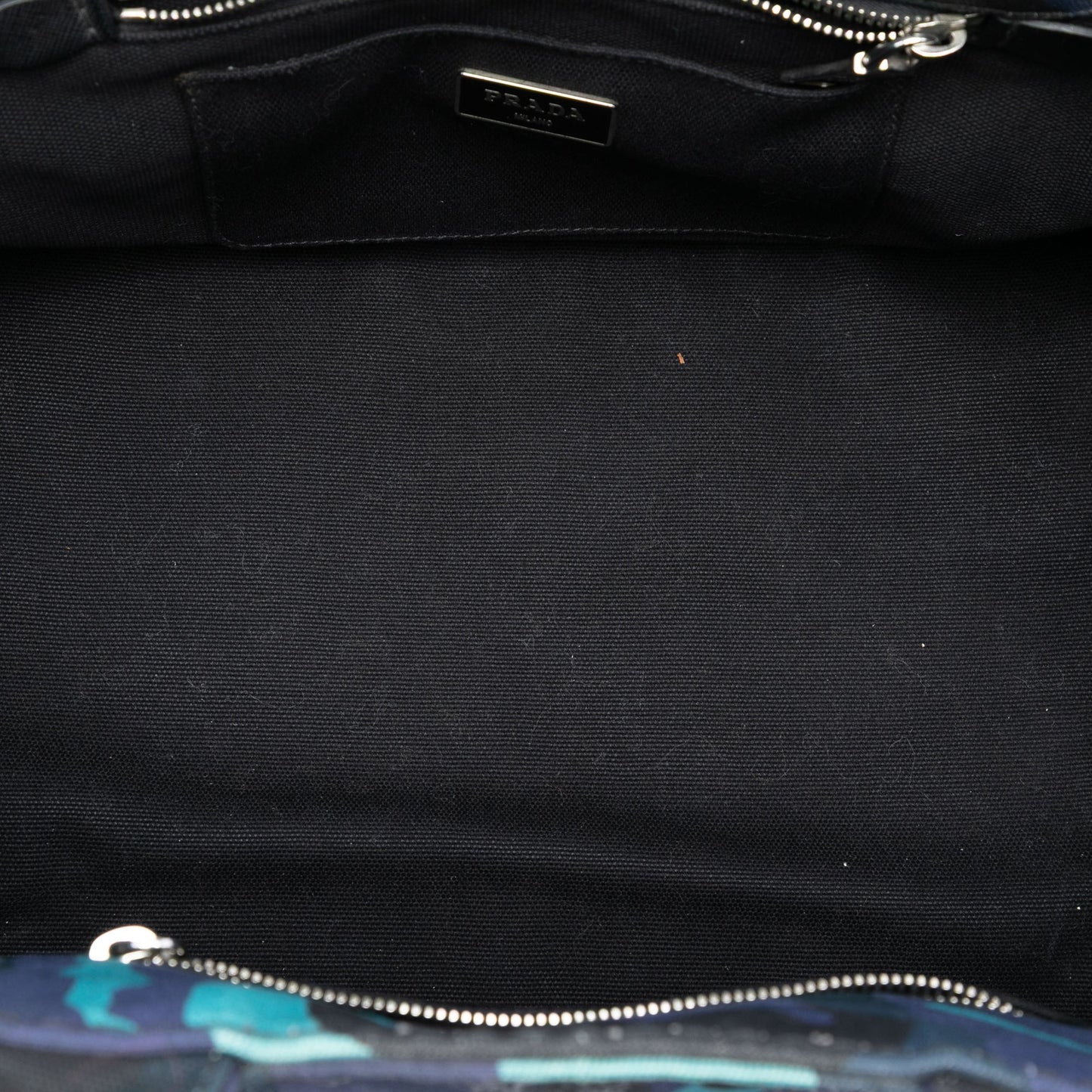 Prada Canvas Canapa Logo Camouflage Satchel