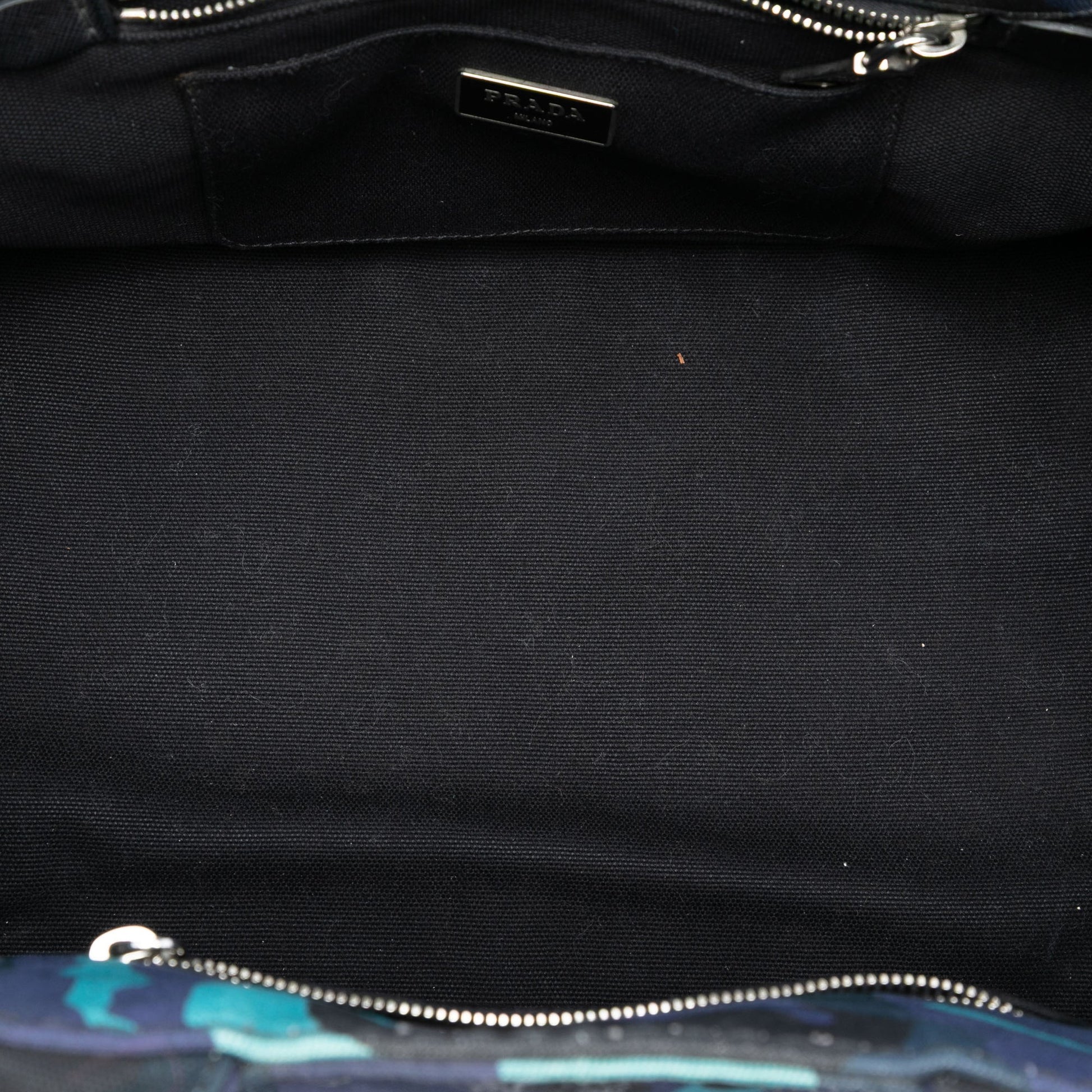 Prada Canvas Canapa Logo Camouflage Satchel