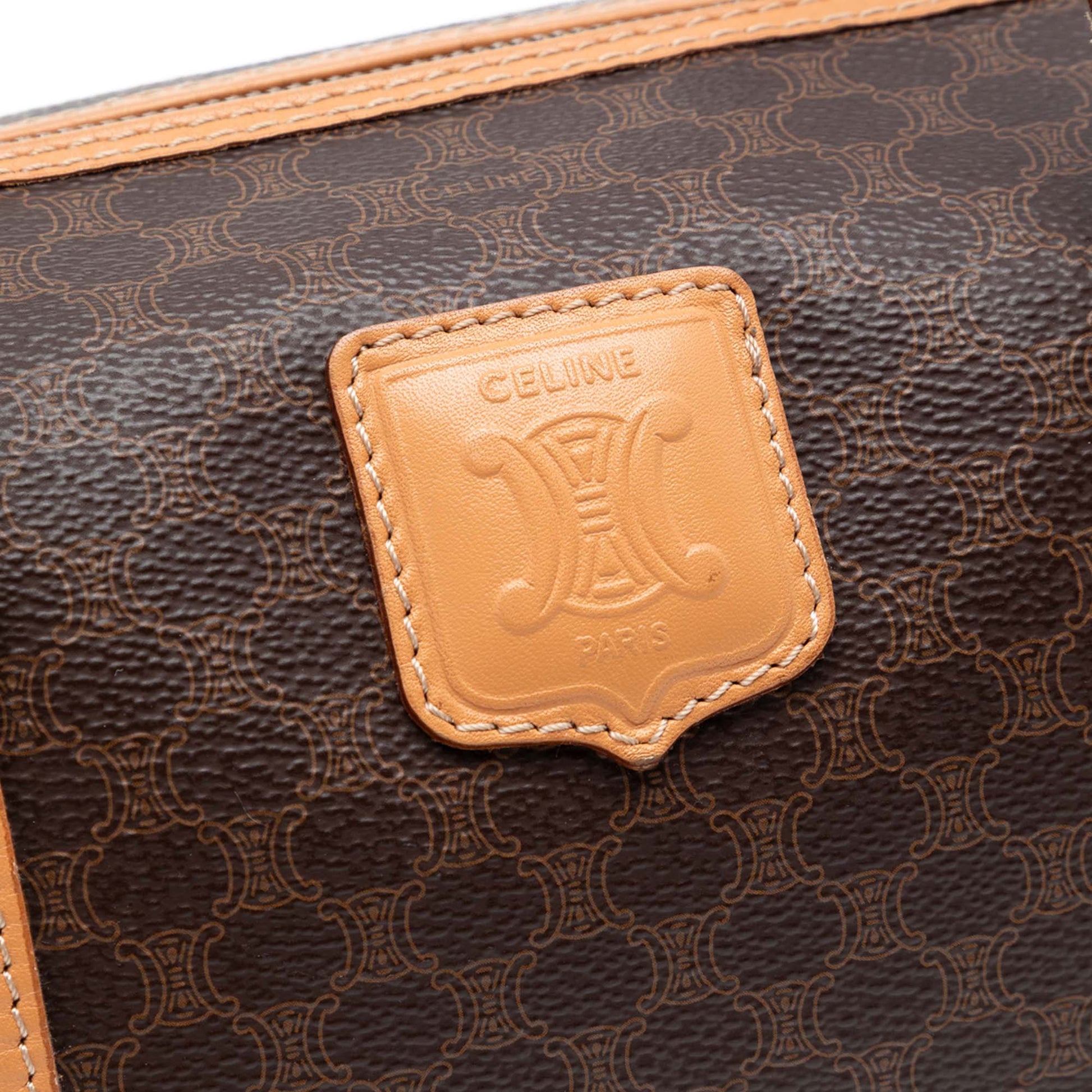 Celine Macadam Coated Canvas Shoulder Bag
